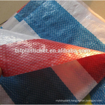 Red White Stripe Heavy Duty Poly Market Stall Tarpaulin, various sizes available